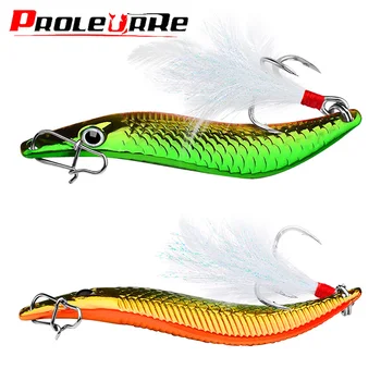 Proleurre 金属スピナースプーン釣りルアー VIB 振動スパンコールジグワブラー人工餌バストラウト冬の餌ペスカ