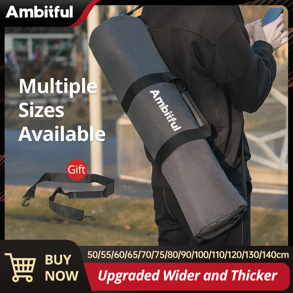 AMBITFUL TB PRO 50/60/70//80/90/100/110/120/130/140cm  Padded Camera Monopod Tripod Carrying Bag Case Portable Shoulder Straps