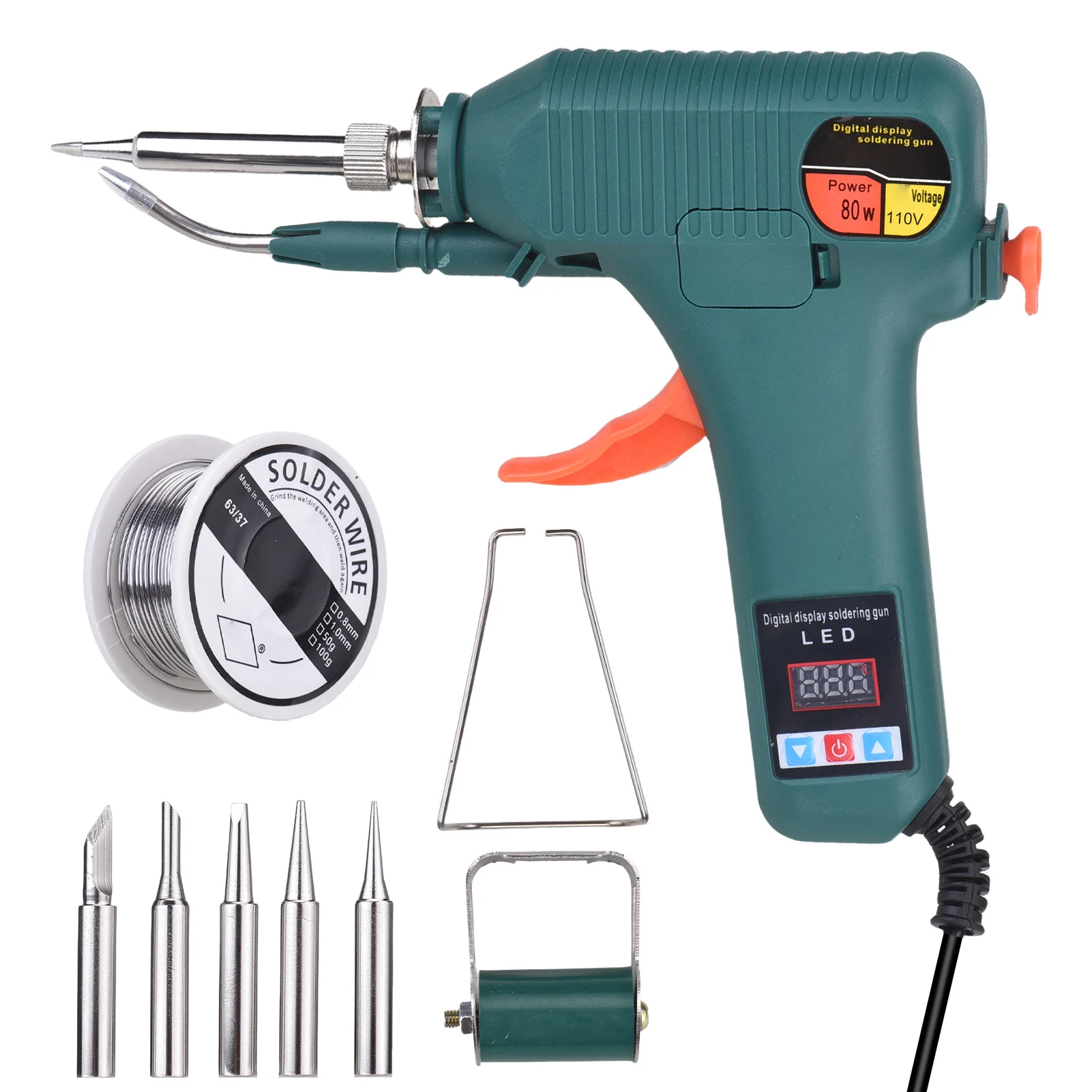 

Soldering Iron Kit 80W Automatic Welding Machine w Digital Screen Detachable Stand for DIY Projects Comes w 50g Soldering Wire