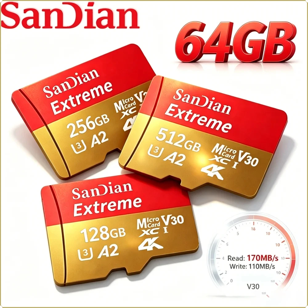 2026 1TB Micro TF/SD Card Memory Card 128GB   Mini Memory Card Class10 For Camera/Phone