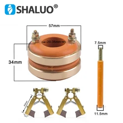 銅リング装置用の2方向装置,カーボンブラシホルダーのアセンブリ,導電性コレクター,直径20mm, 25mm, 35mm