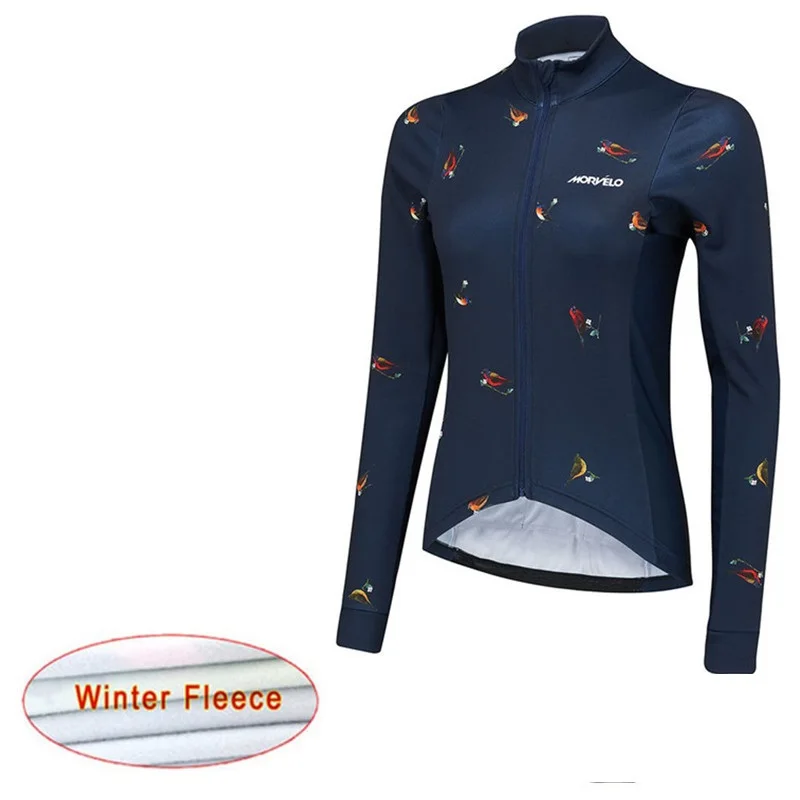 Morvelo-inverno ciclismo jersey para as mulheres, jaqueta de lã térmica, manga comprida, windproof, para mtb e bicicleta