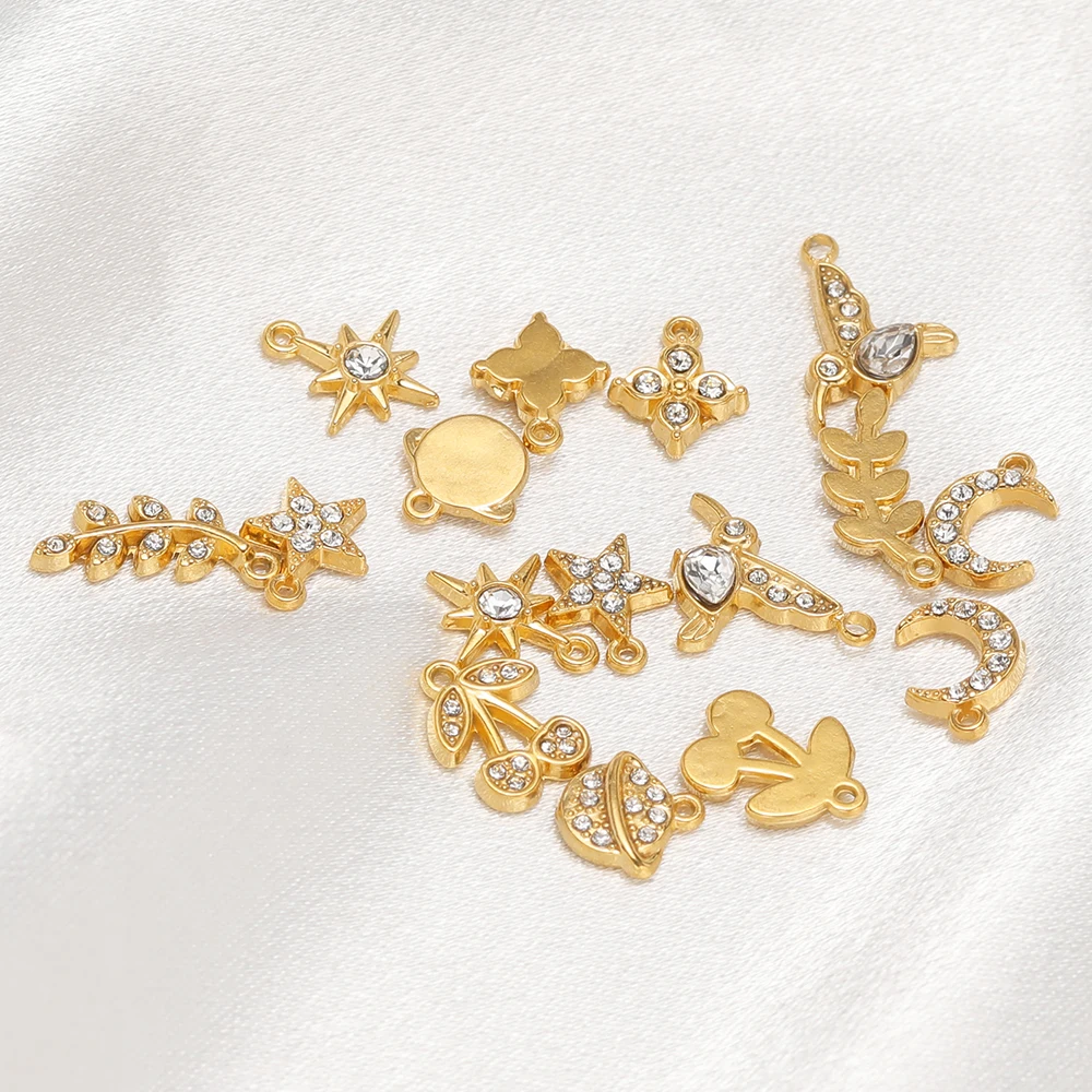 5Pcs Stainless Steel Zircon Li - Jewelry Making 4 Year Old ulasan dan harga