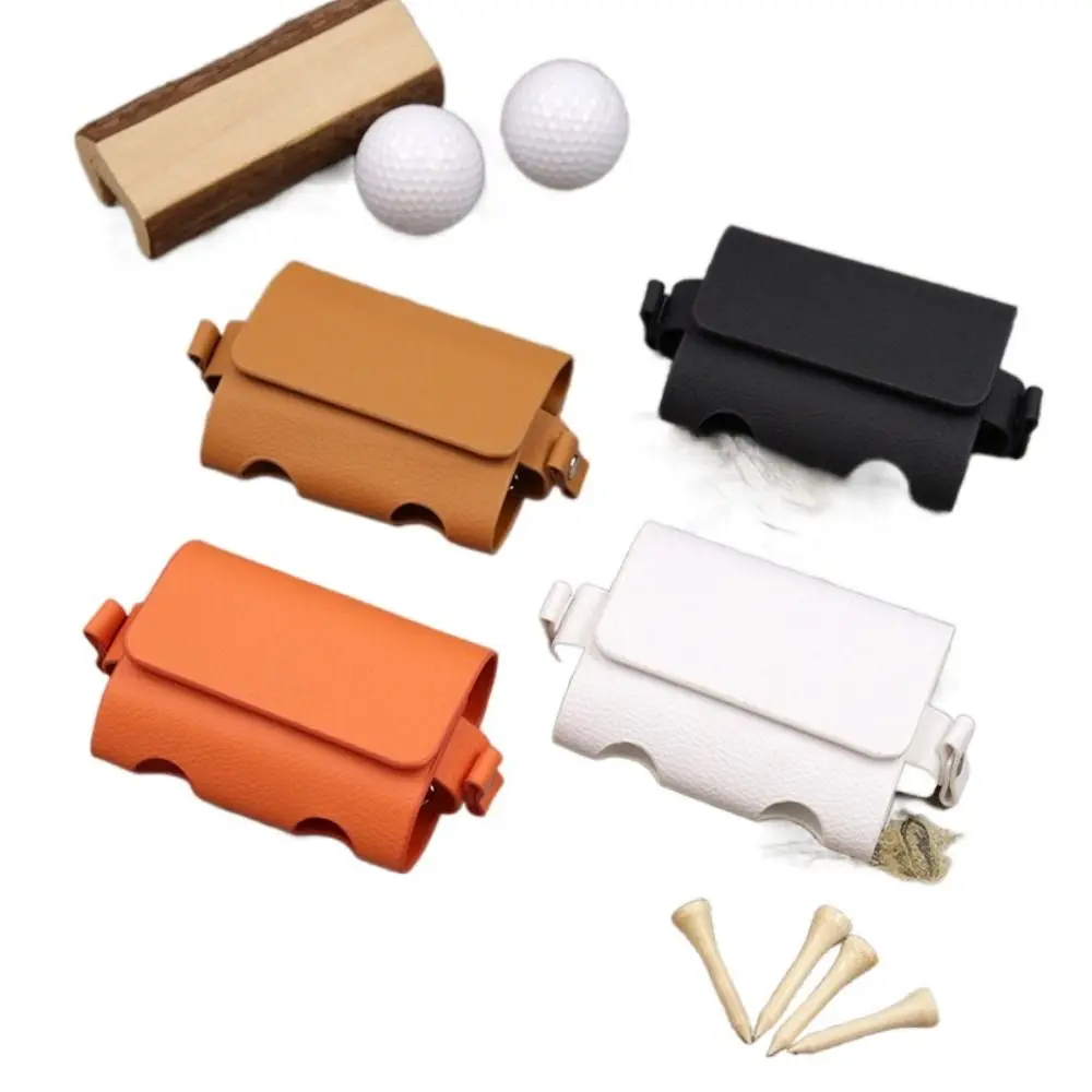 

Waist Storage Bag Golf Storage Case PU Leather Golf Sports Accessory Storage Bag Golf Ball Storage Clip Golf Ball Bag Waist Bag