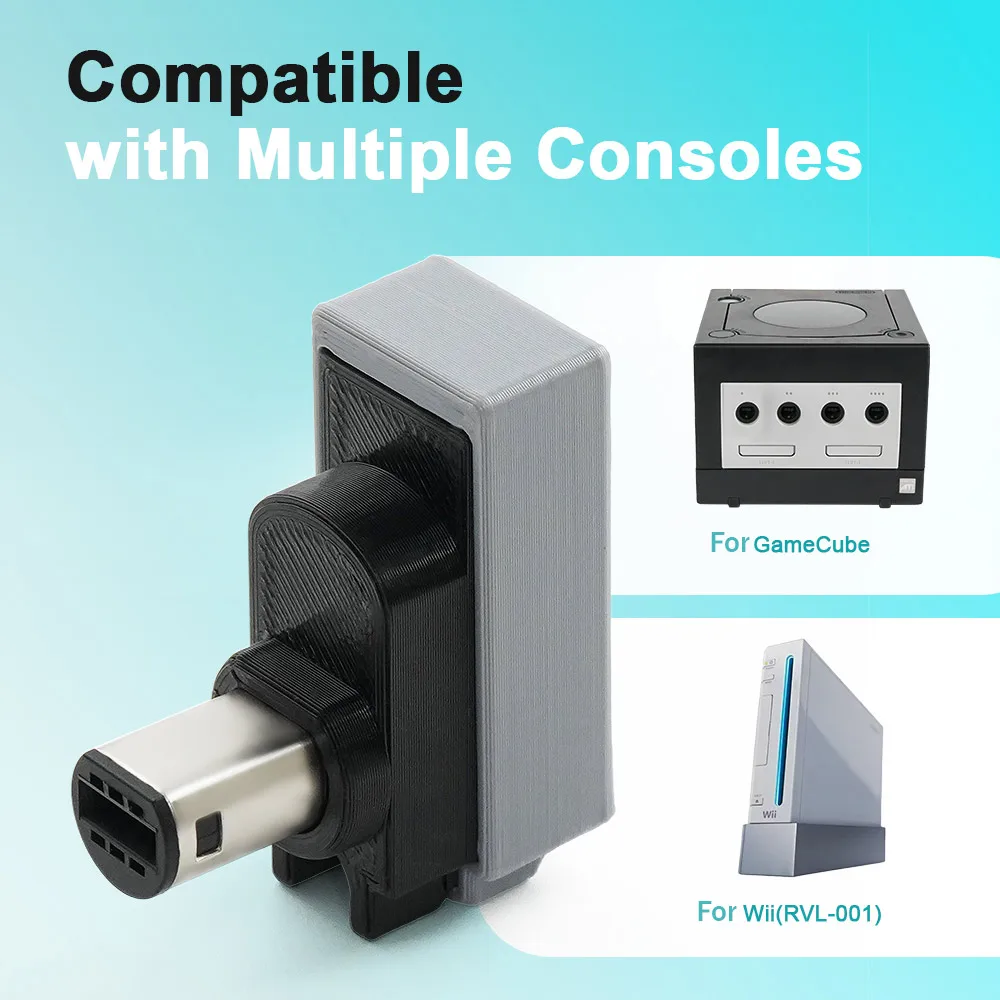 Penerima Nirkabel WavePhoenix untuk Adaptor Pengontrol Nintendo WaveBird Kompatibel dengan GameCube & Wii (RVL-001)