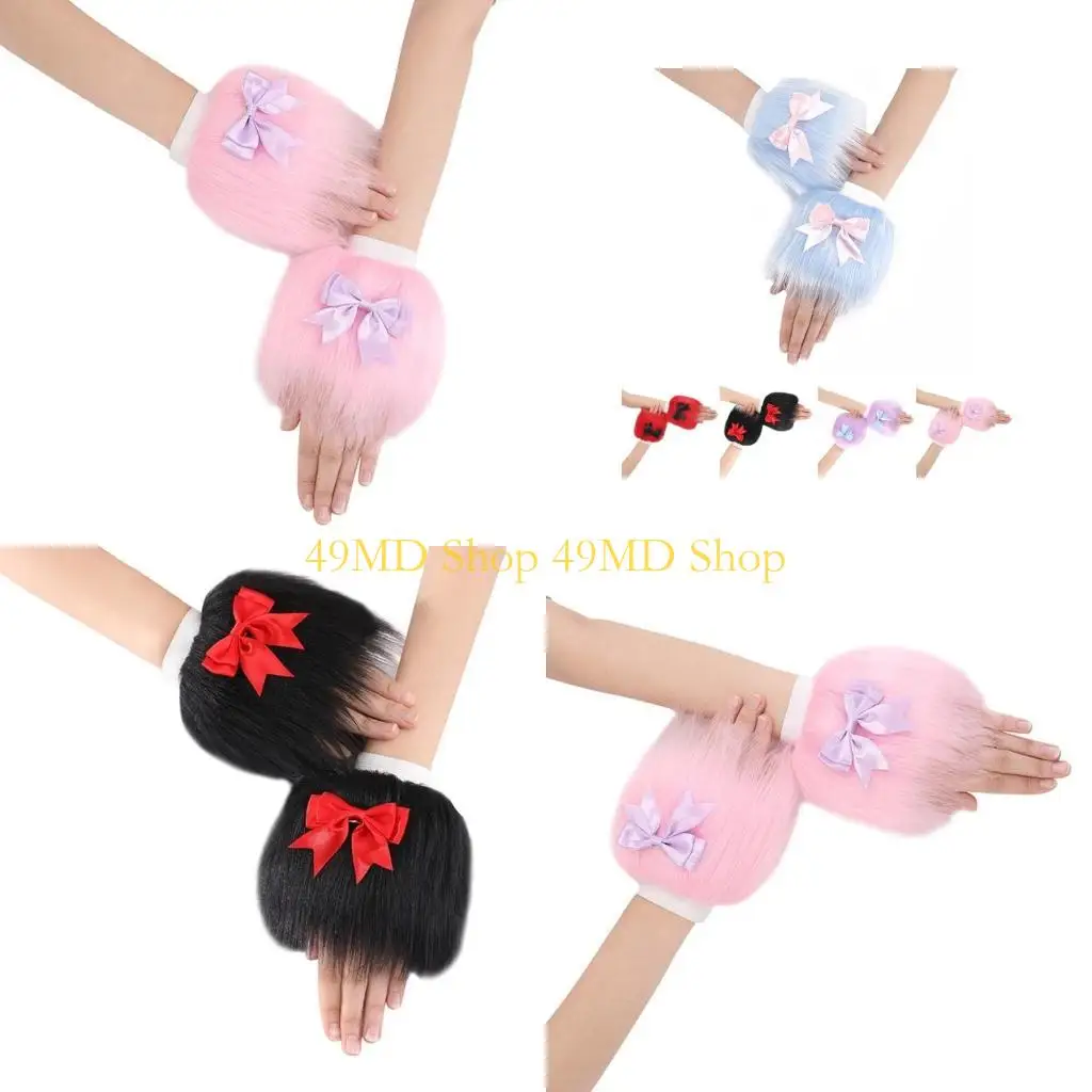 

49MD субкультура, перчатки без пальцев, ленты, банты, короткие рукава, костюм на Хэллоуин