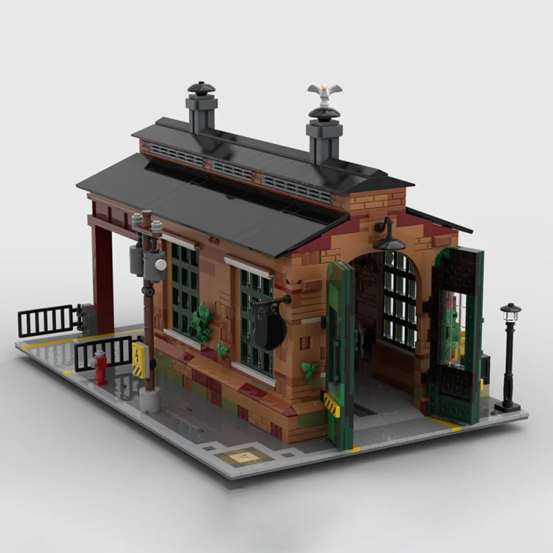 Moc Bouwstenen Modulair De Oude Goederen Schuur Hoek Modulair Model Technologie Blokken Kerst DIY Speelgoed Bouwgeschenken