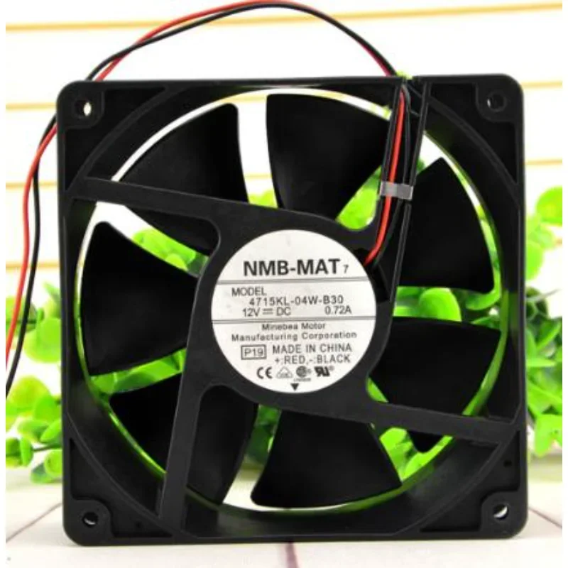 

Original CPU Cooler Fan for NMB 4715KL-04W-B30 12V 0.72A 12038 chassis frequency converter fan 120*120*38mm