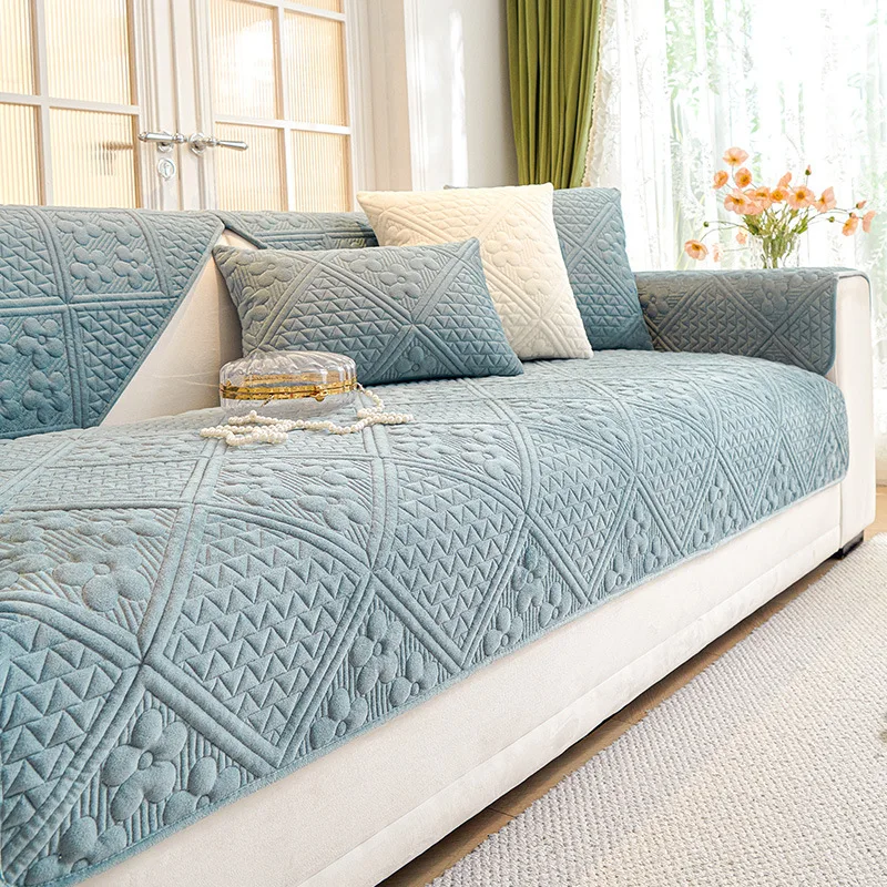 Non Slip Sofa Pad All Season Universal Luxury Feel Cover Slipcover for Living Room Bedroom Home Daily Use Breathable Easy Clean