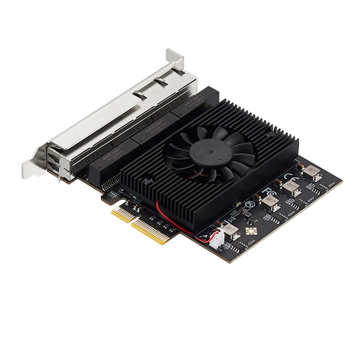 6 พอร์ต PCIe 2.5 การ์ดเครือข่าย Gigabit RJ45 2500Mbps NIC Realtek 8125B ชิปสําหรับ 2.5G Vision อุตสาหกรรมกล้องจับภาพ Nas