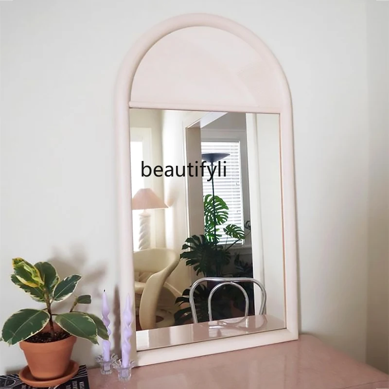 Nordic Dressing Mirror Arch Bathroom Mirror Bedroom Dresser  Ins Style Dressing Mirror