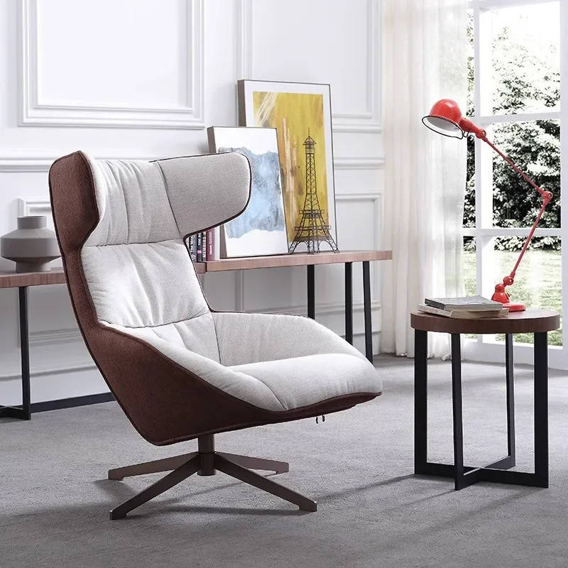 yj9 Nordic Designer Lazy Sofa Rotating Light Luxury First-Class Cabin Model Room Single Chair