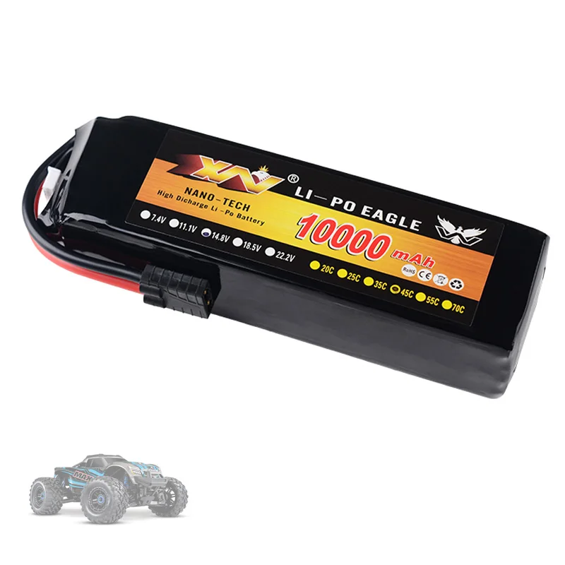 YW RC LiPo Battery 14.8V 10000mAh 45C Max 60C 4S For Traxxas 1/10 RC Car UAV Multi-rotor Quadcopter Airplane Boat