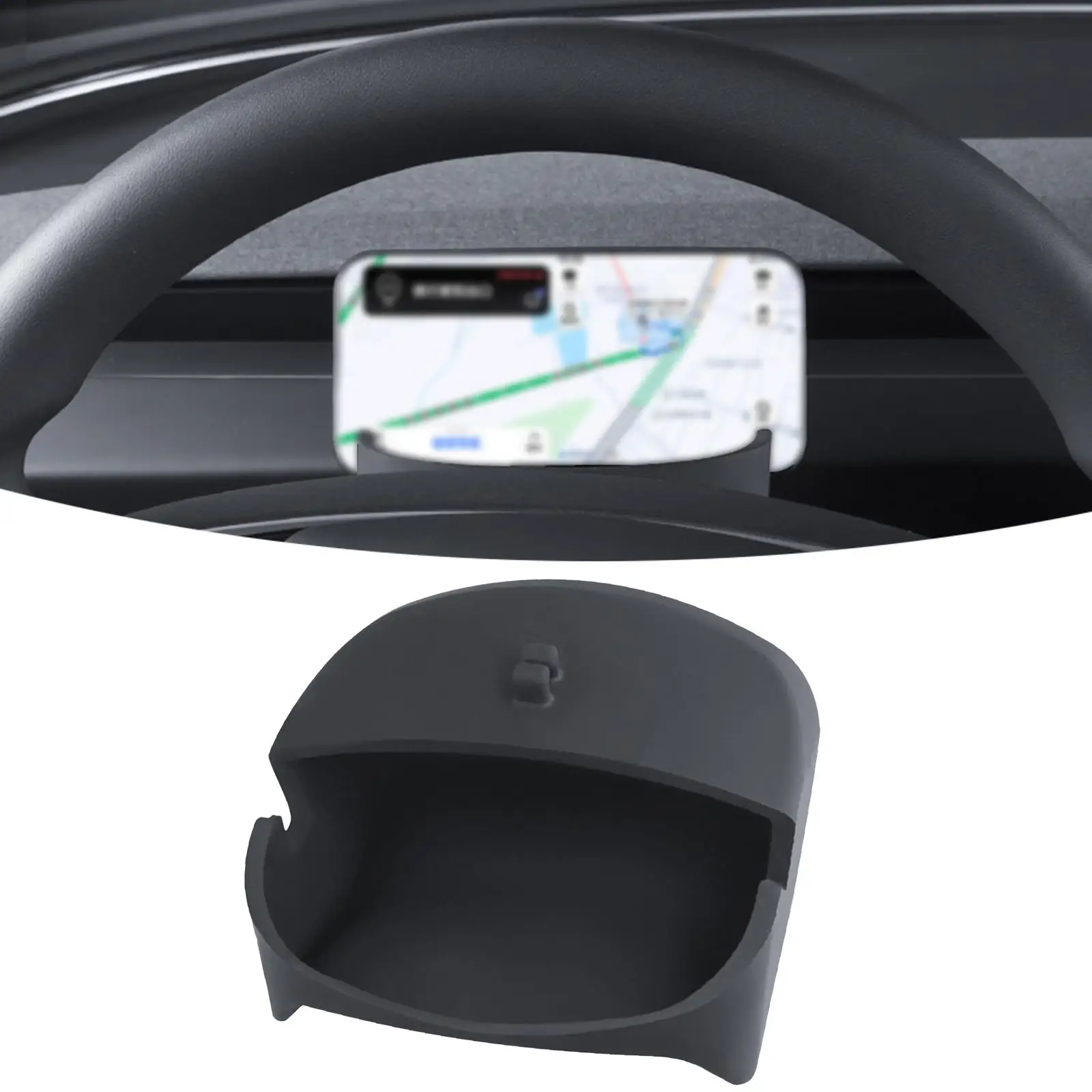 Car Steering Wheel Phone Holder Easy Installation Interior Accessories Glasses Support Stand for Tesla Model 3+ 2023-2024