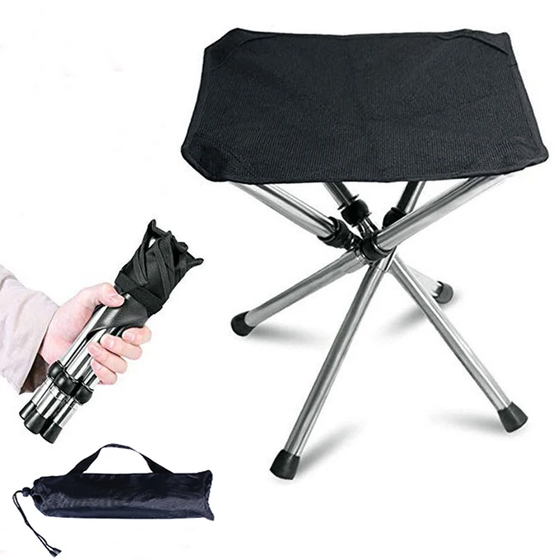 E2 Folding Camping Stool Chair Picnic Beach Fishing Portable Stools with Carry Bag Backpacking Outdoor Hiking Lightweight Chairs