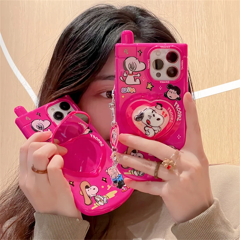 Cartoon Anime Peanuts Snoopy Friends Lens Protection Case For iPhone 15 14 13 12 11 Pro Max case Cute Big Brother Phone Cover