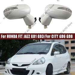 For HONDA FIT JAZZ 2005-2008 GD1 GD3 For CITY 2007-2008 GD6 GD8 Car Exterior Door Rearview Mirror Assy 5-PINS With Turn Signal