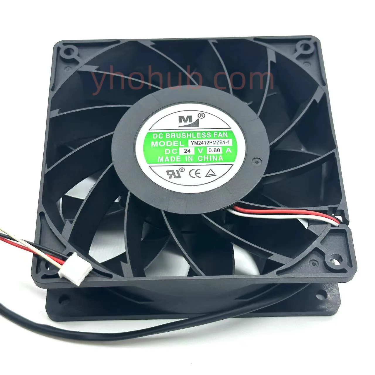 

M / Huaxia YM2412PMZB1-1 DC 24V 0.8A 120x120x38mm 3-Wire Server Cooling Fan