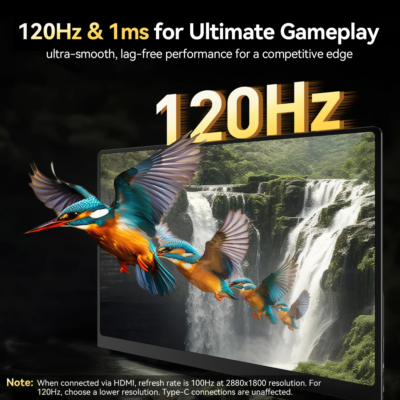 Imagem -03 - Uperfect 16 3k Oled Touchscreen Monitor Portátil 500nits 100dci-p3 1ms 120hz Display de Jogos com Hdmi Usb-c para Laptop Mini pc Ps4 Switch Jogo Tablet Xbox