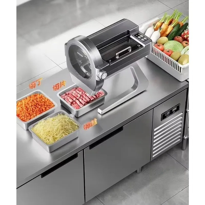 2026 NWD Motorized Food Slicer Multifunctional Kitchen Stainless Steel Chopper 220V 300W No Noise