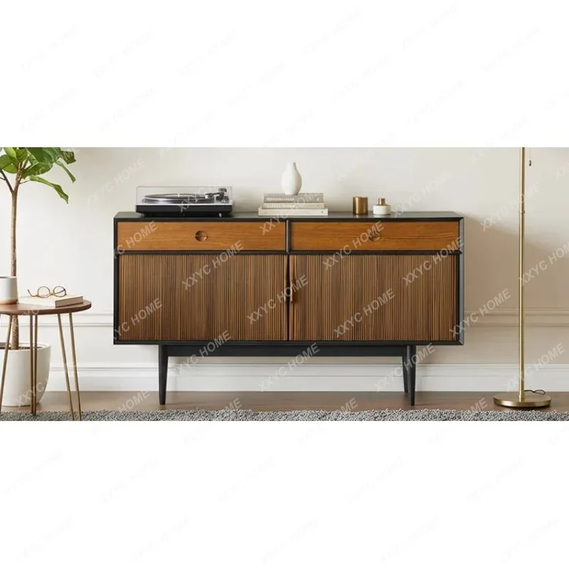 XXSimple retro bucket cabinet, medieval storage in living room, bedside entrance cabinet, dining side cabinet