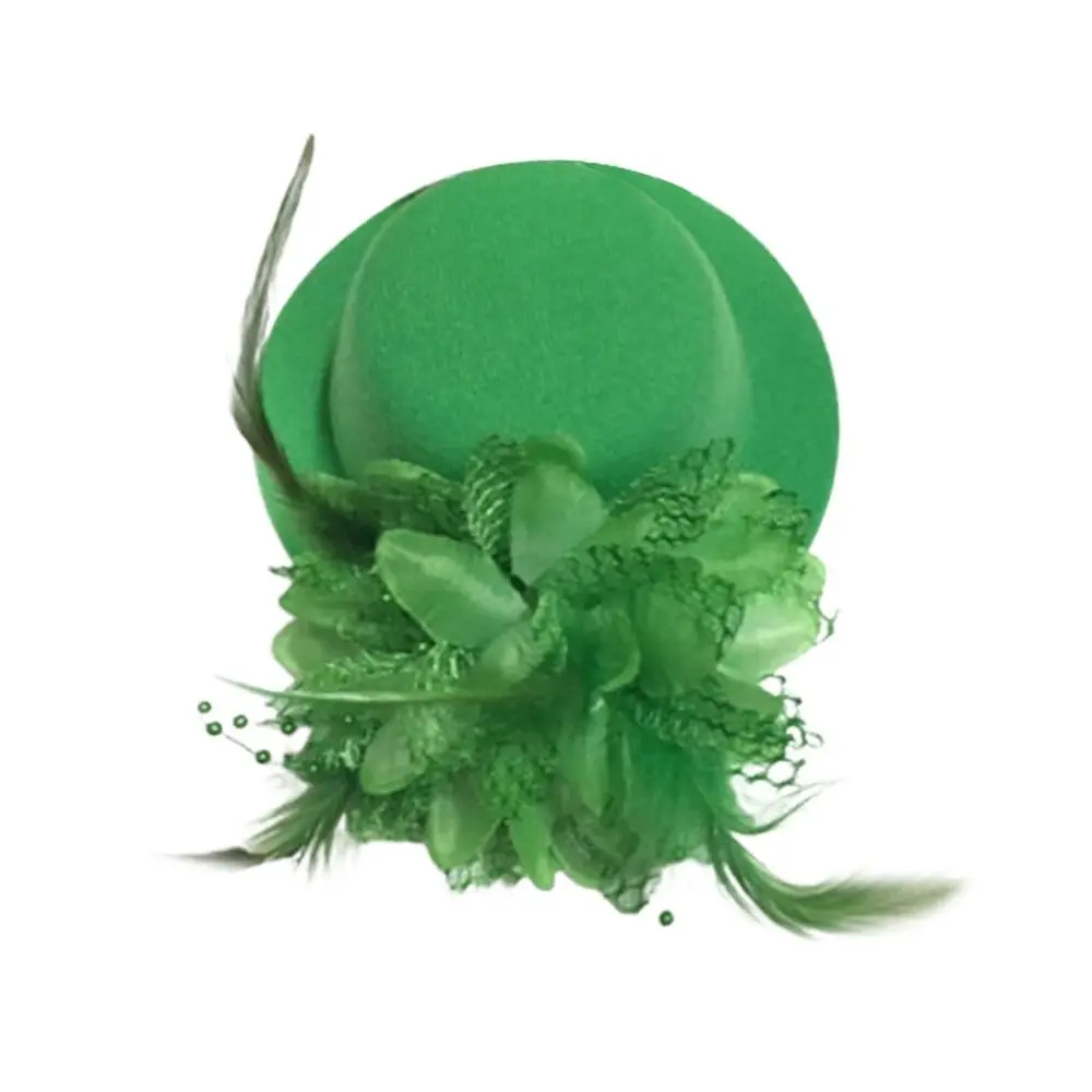 Fashion 13cm Fascinators Hats Feathers Hair Accessories Flower Pillbox Hat Makeup Prom Teas Party Hairpins Holiday