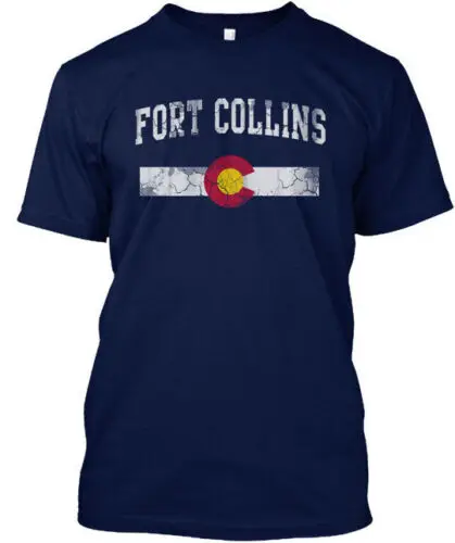 

Colorado Fort Collins Flag - T-Shirt Made in the USA Size S to 5XL