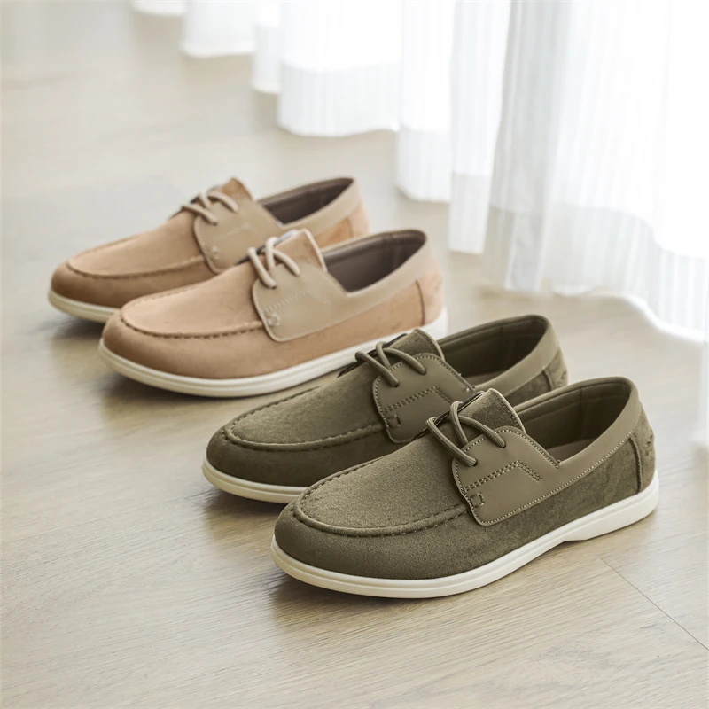 

Classic Suede Loafers Men's Casual Shoes Comfortable Soft Sole Business Casual Office Walking Shoes Lazy Slip in Shoes Green