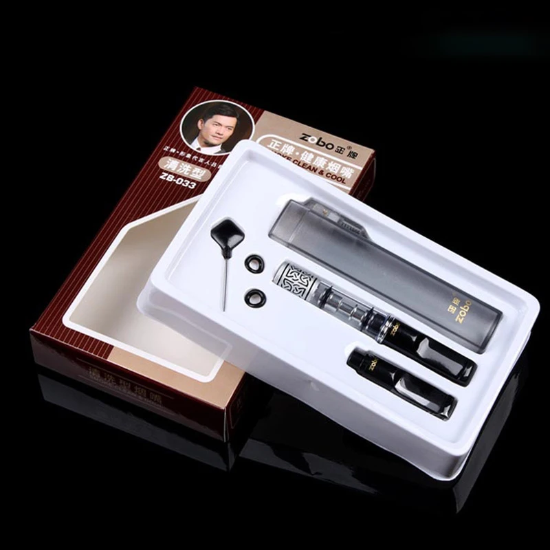 

1 Set Super Cigarette Holder Smoking Pipe With Gift Box Tar Filter Tobacco Holder Double Filter Mouthpiece Smoke Clean Health