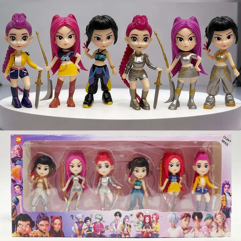 NEU 2026 Kpop Devil Hunter Rumi Zoe Mira Anime Polyvinylchlorid Charaktersammlung Desktop-Schmuckstücke Neujahrsgeschenk für Kinder