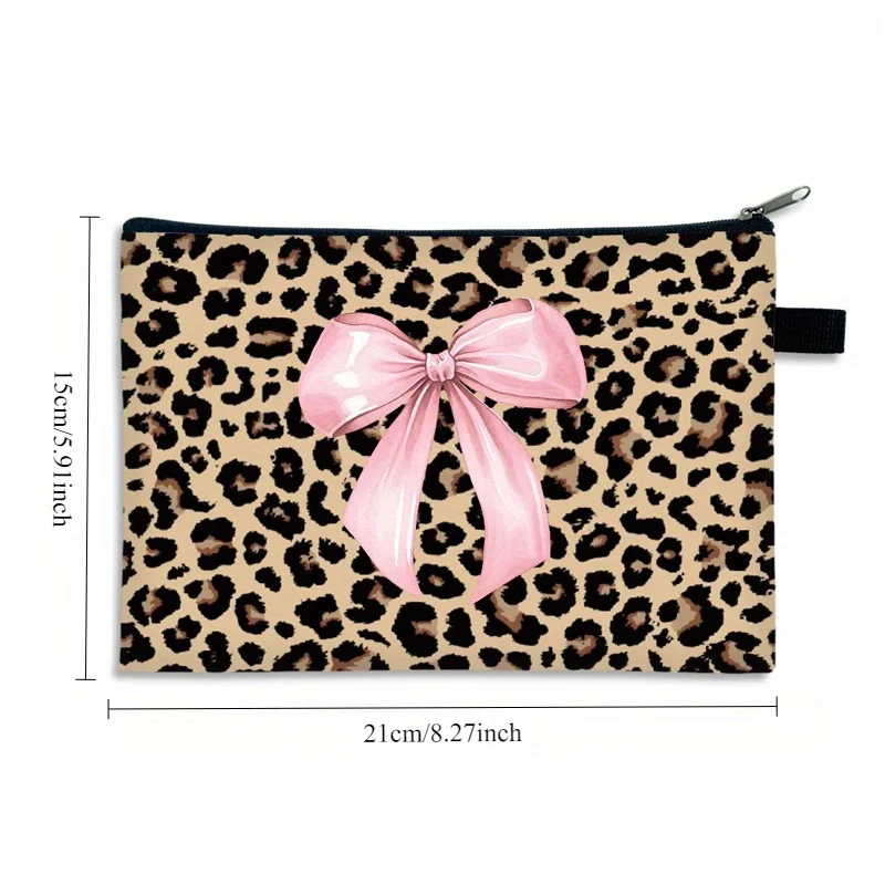 قطعة واحدة من حقائب مكياج بطبعة الفهد، وحقائب تخزين محمولة، ومكياج نسائي، ومنتجات العناية بالبشرة، وحقائب اللمس وأدوات الزينة #5
