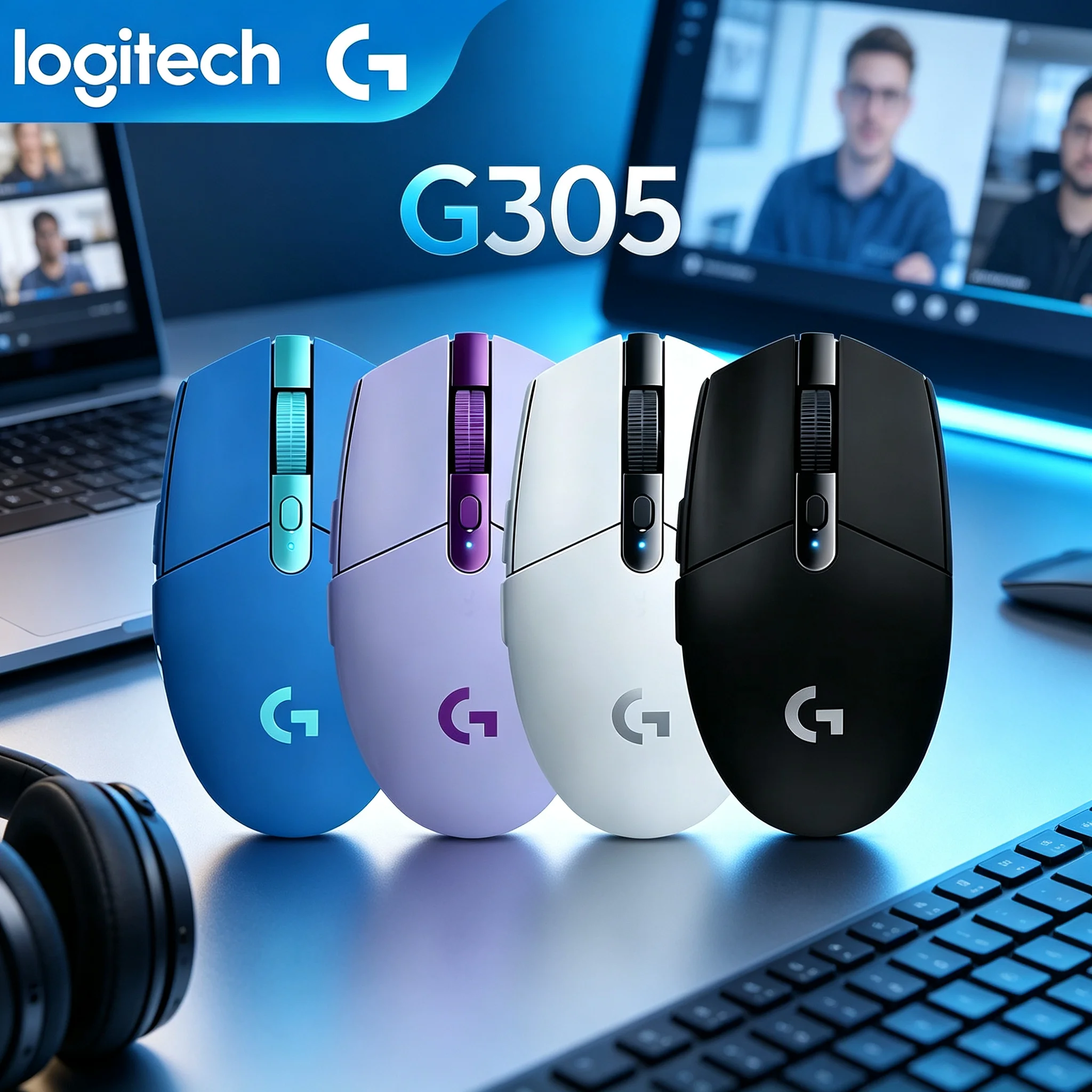Logitech G305 Wireless Gaming Mouse Assorted Colour Options Nano USB Receiver Plug‑and‑Play Mice For Home Entertainment And Busi