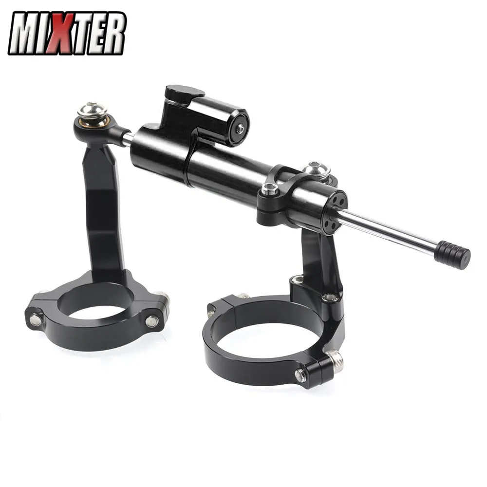 Motorcycle Steering Damper Stabilizer & Bracket Mount Kit For Kawasaki Ninja ZX-4R ZX-4RR 2023-2024 ZX4R ZX4RR ZX 4R 4RR