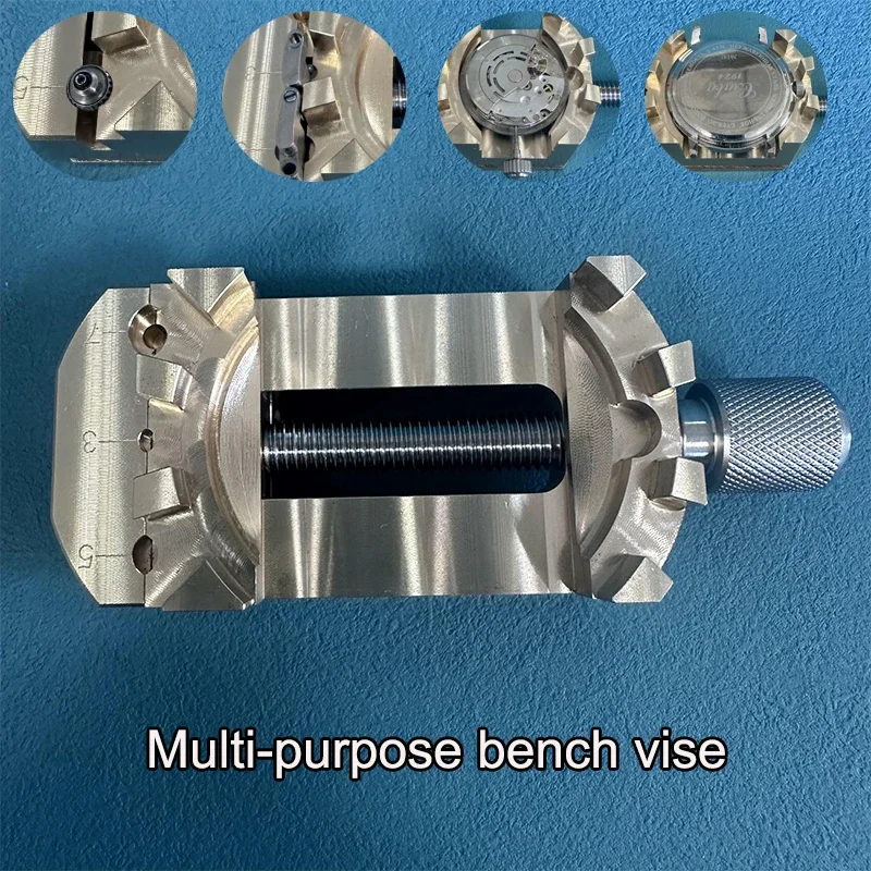 

Watchmaker Repair Tools Pure Brass Bench Vise Clamps Crowns Straps Clamps Watch Movements and Backs Can Be Used in Bench Drills