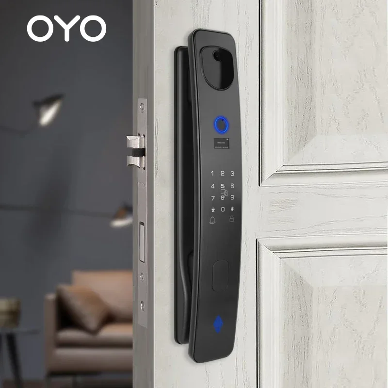 

Superior material Biometric Door Lock Multiple Function Fingerprint Outdoor double sided Smart Tuya Door Lock With Camera