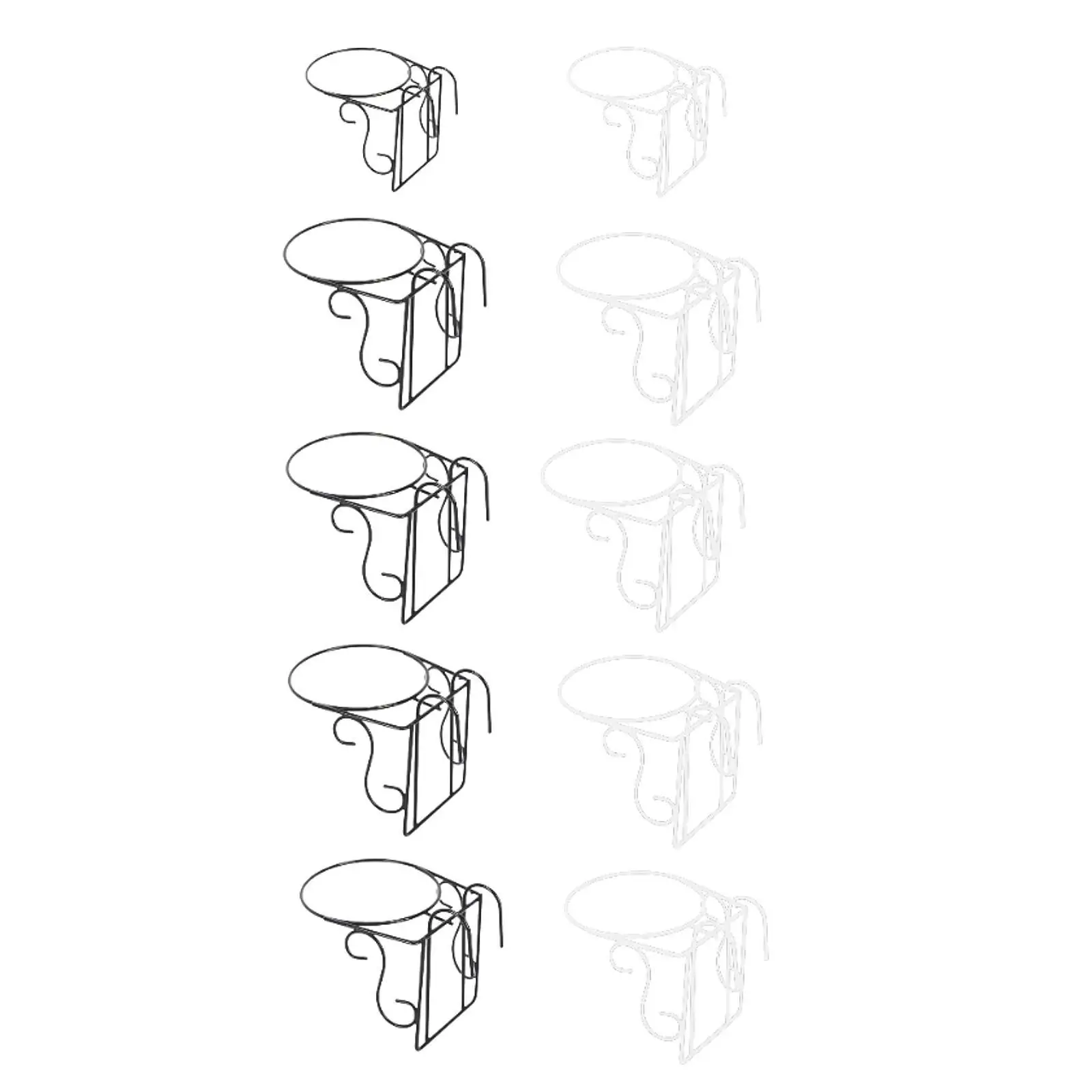 Railing Flower Pot Holder Fence Shelf Container Yard Garden Decoration Versatile Sturdy Potted Display Rack for Deck Home