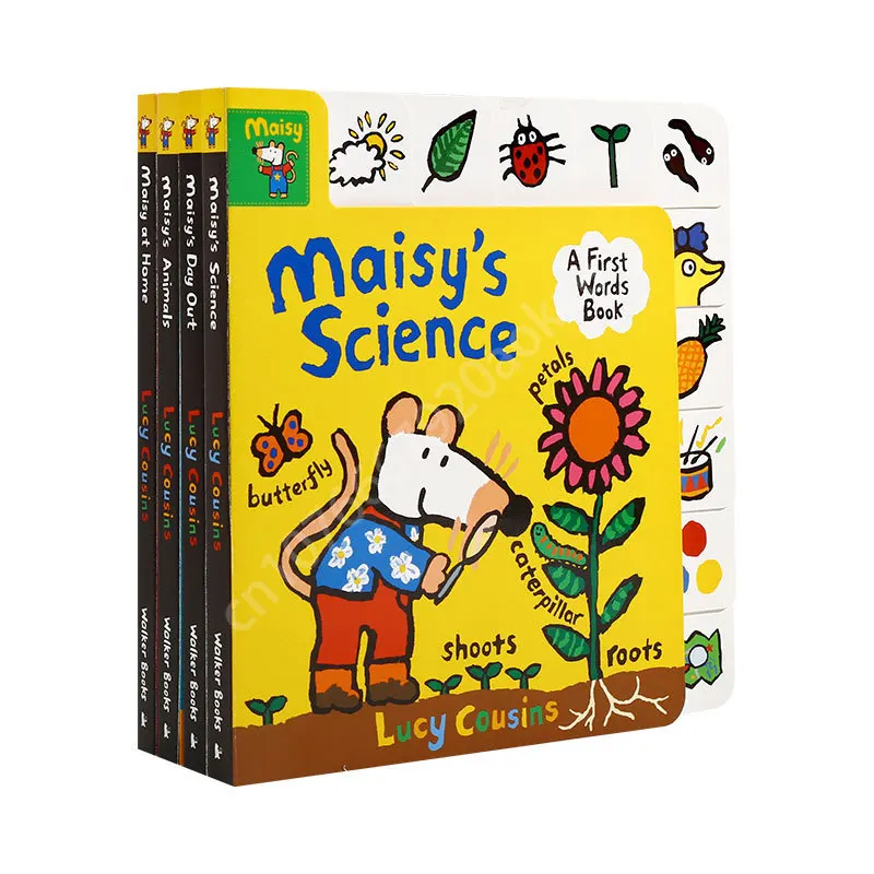 

4 Volumes of Original English Version of Mouse Bobo's Scientific Word Recognition Book Maisy's Science A First Words Book