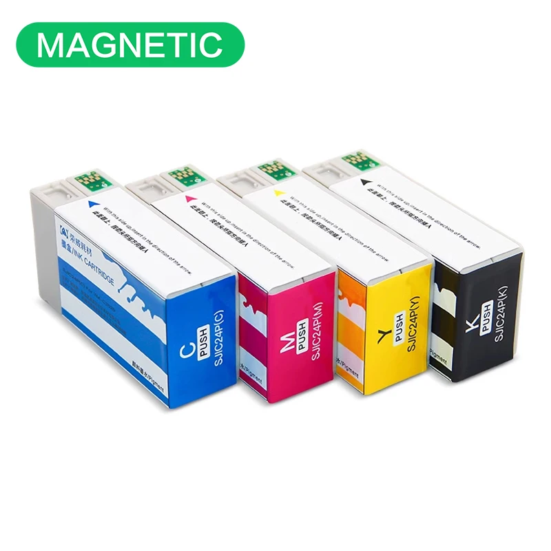 SJIC24P Compatible ink Cartridge for Epson TM-C3520 Ink Cartridge SJIC24P Color CMYK Label printer Pigment Ink Cartridge