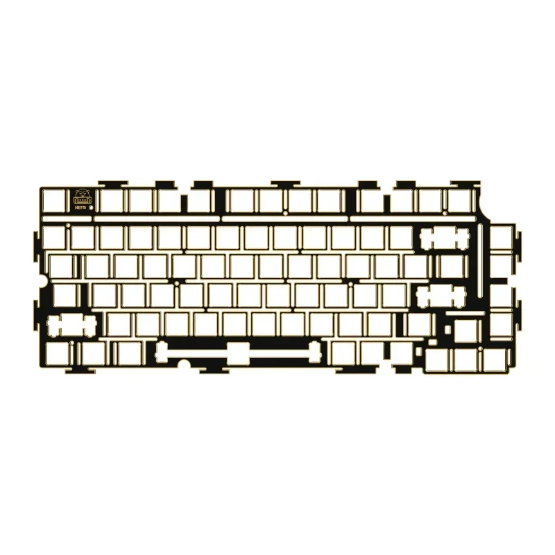 Placa de posicionamento para teclado mecânico, Hi75, Posicionamento Board, Preto, Ouro, FR4, Single Key Slotting, PC, Acessório Gamer, Homem Presentes