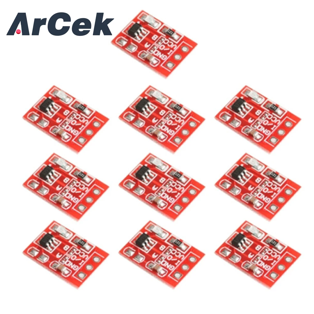 10Pcs TTP223 Touch Key Switch Module Board Touching Button Self-Locking No-Locking Capacitive Switches Reconstruction