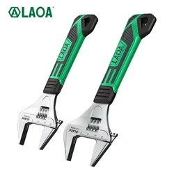 LAOA Short Handle Wrench Light Weight Adjustable Wide-angle Large Opening Spanner 6