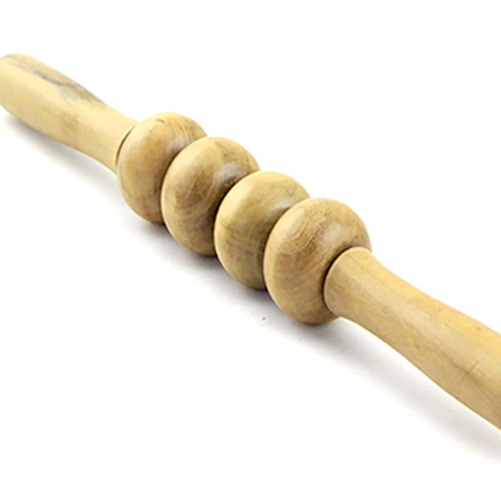 

1Pcs Durable Wooden Muscle Massage Stick Full Body Roller for Deep Tissue Relaxation Neck Waist Back Leg Massager