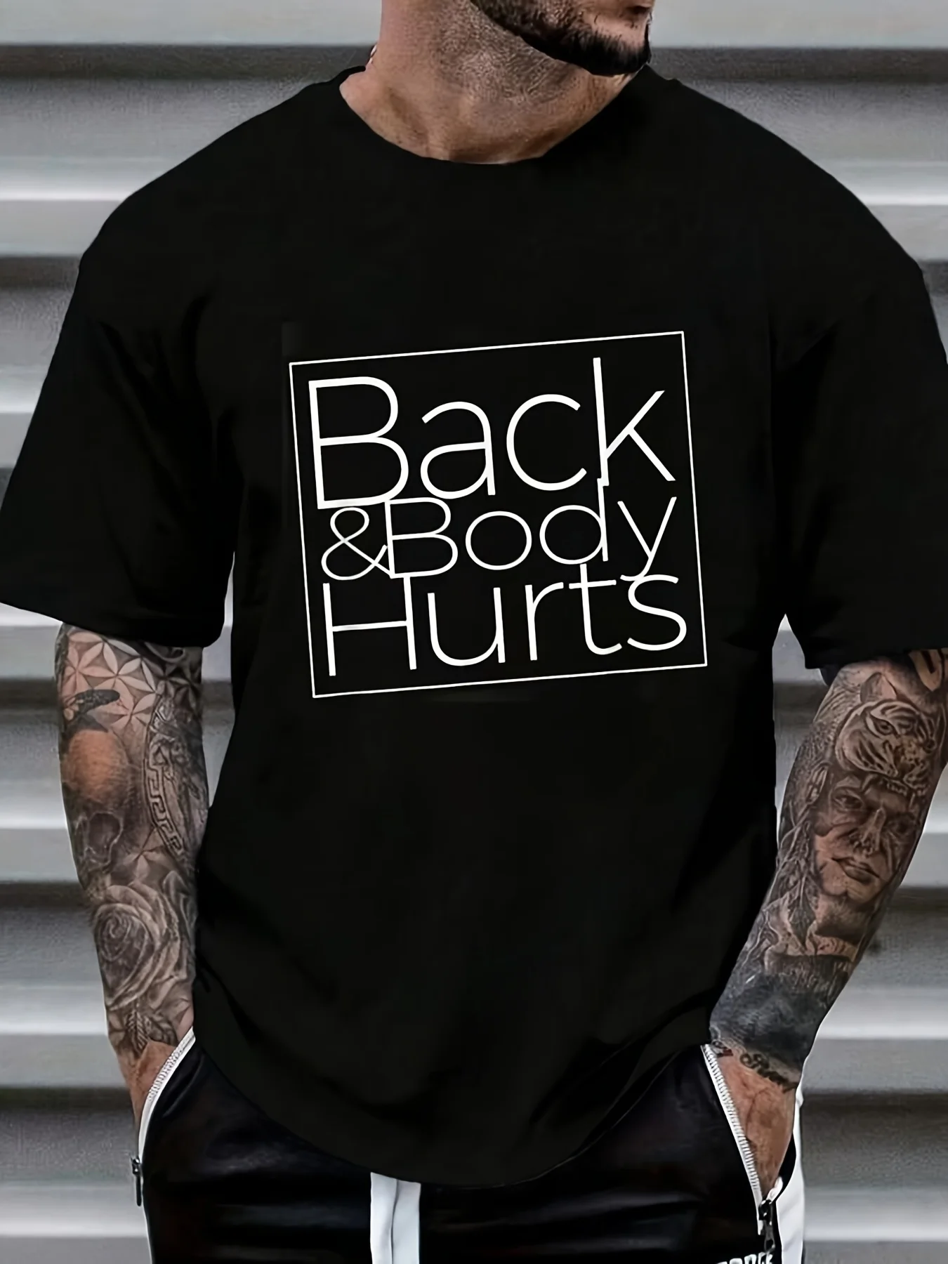 Back And Body Hurts Cool And Funny Workout Top TShirt Unisex's Men's Graphic Tee Causal Tops Fashion Tshirt Happy Mother Day Shirt for Mom Best Mom Ever Graphic Tee Gift