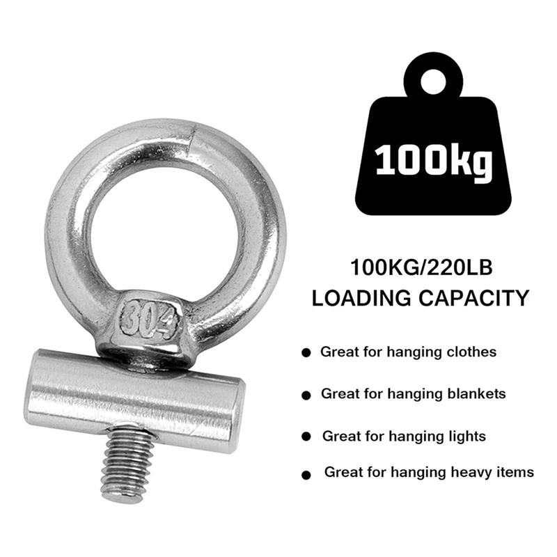 Smart-10PCS กันสาด Rail Stoppers 6 มม.10 Carabiners, 304 สแตนเลส Rv กันสาดตะขอสําหรับไฟ Camping Awning