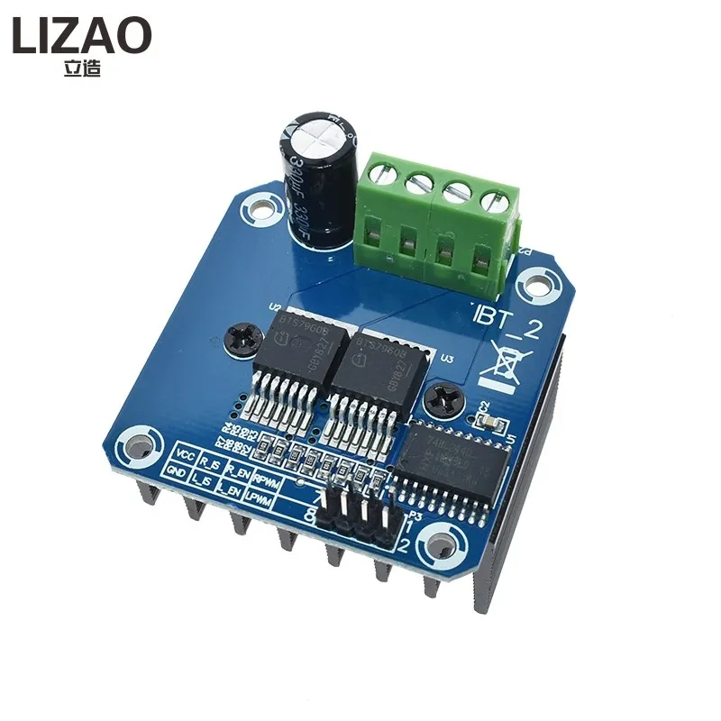 Double BTS7960 43A H-bridge High Power Motor Driver Module with Current Diagnostic for DIY Smart Car