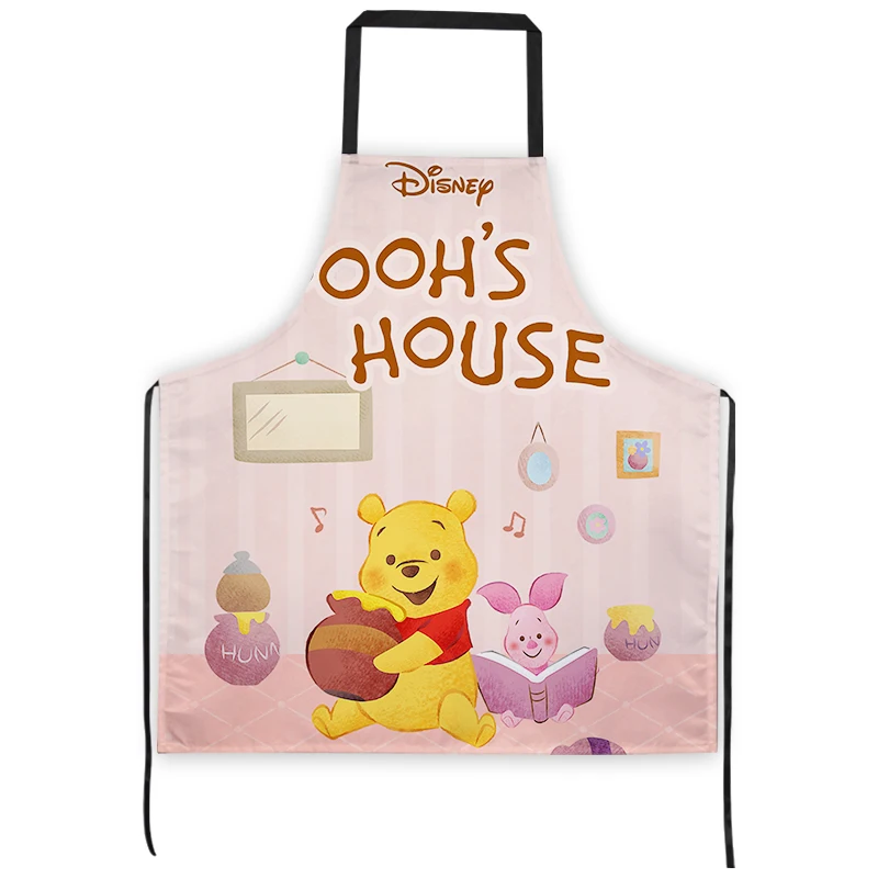 Miniso Disney Winnie the Pooh Kitchen Cooking Apron Polyester Waterproof Oil-Proof for Woman Avental De Cozinha Delantal Cocina