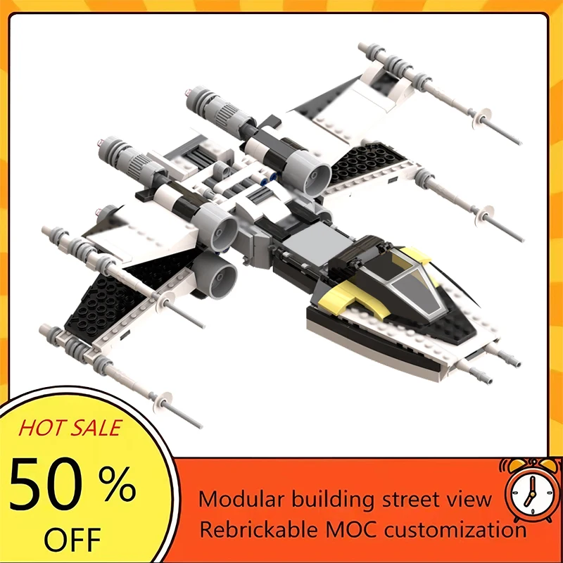 

Набор для сборки космического корабля из 513 деталей: популярная модель по мотивам фильма «Звездные войны», модульный конструктор, технологичный подарок, праздничный набор для детей