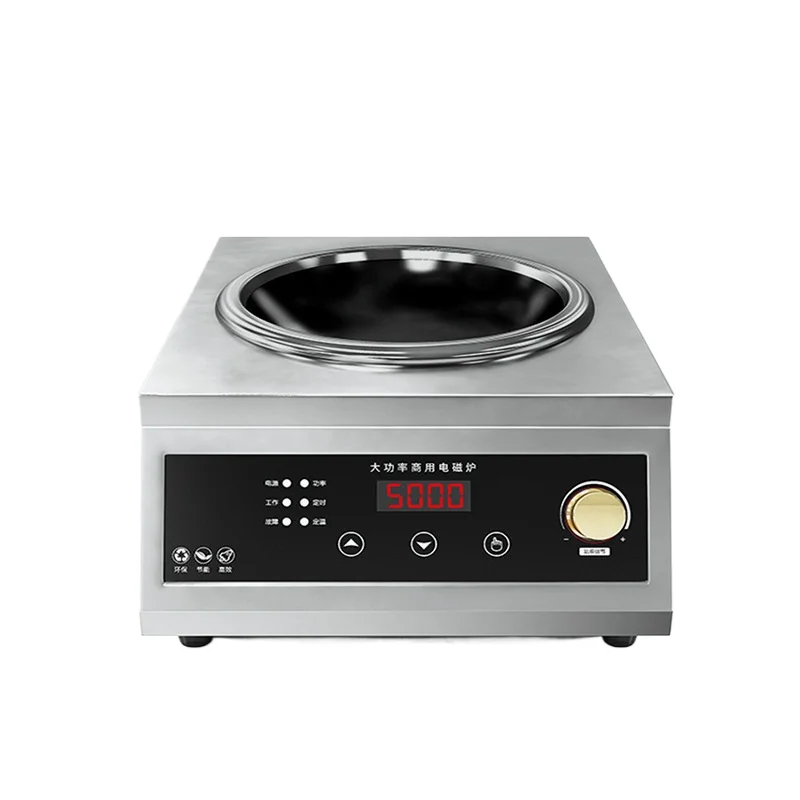 Commercial induction cooker, high-power household electric frying cooker, flat concave desktop single stove, electromagnetic