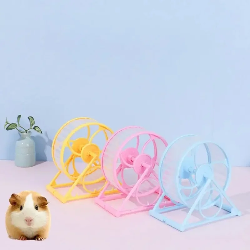 Hamster Running Wheel Guinea Pig Exercise Toy Small Pet Cage Accessory with Triangle Stand Ultra Quiet Hamster Cage Accessories view 6