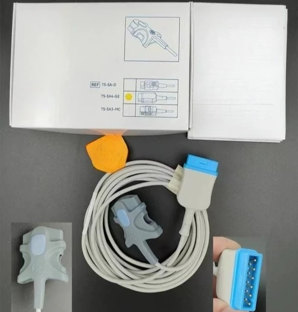 For GEs Ohmedas Integrated Soft Finger Cover Oxygen Probe 4m TS-SA4-GE